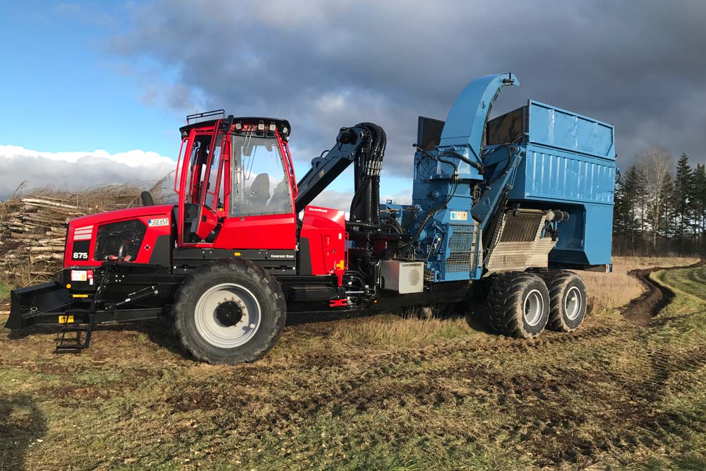 Fordon som står parkerad på en åker